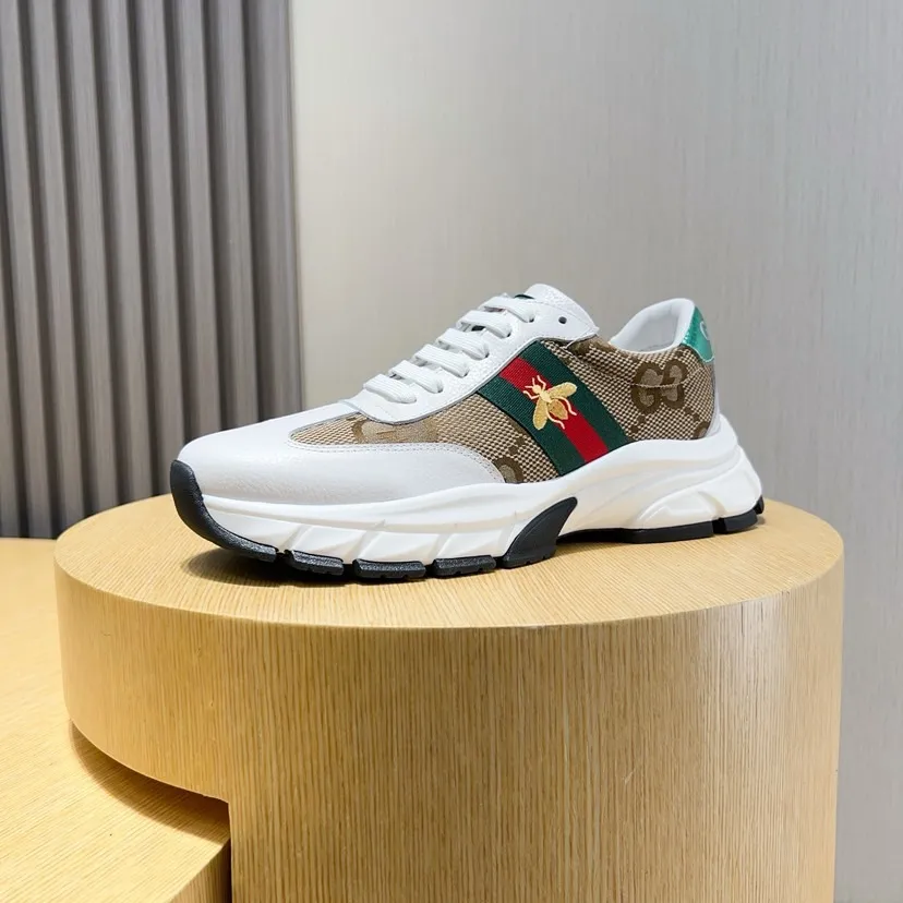 Factory P420💰[gucci] New original men's fashionable casual shoes, exclusive original mold opening, the upper is made of original fabric with first-layer cowhide, comfortable sheepskin lining, rubber combination, lightweight foaming, wear-resistant and non-slip outsole, comfortable to wear🎋Fine workmanship, worthy of wearing, comfortable to wear, impeccable quality and workmanship. Code number 38-44